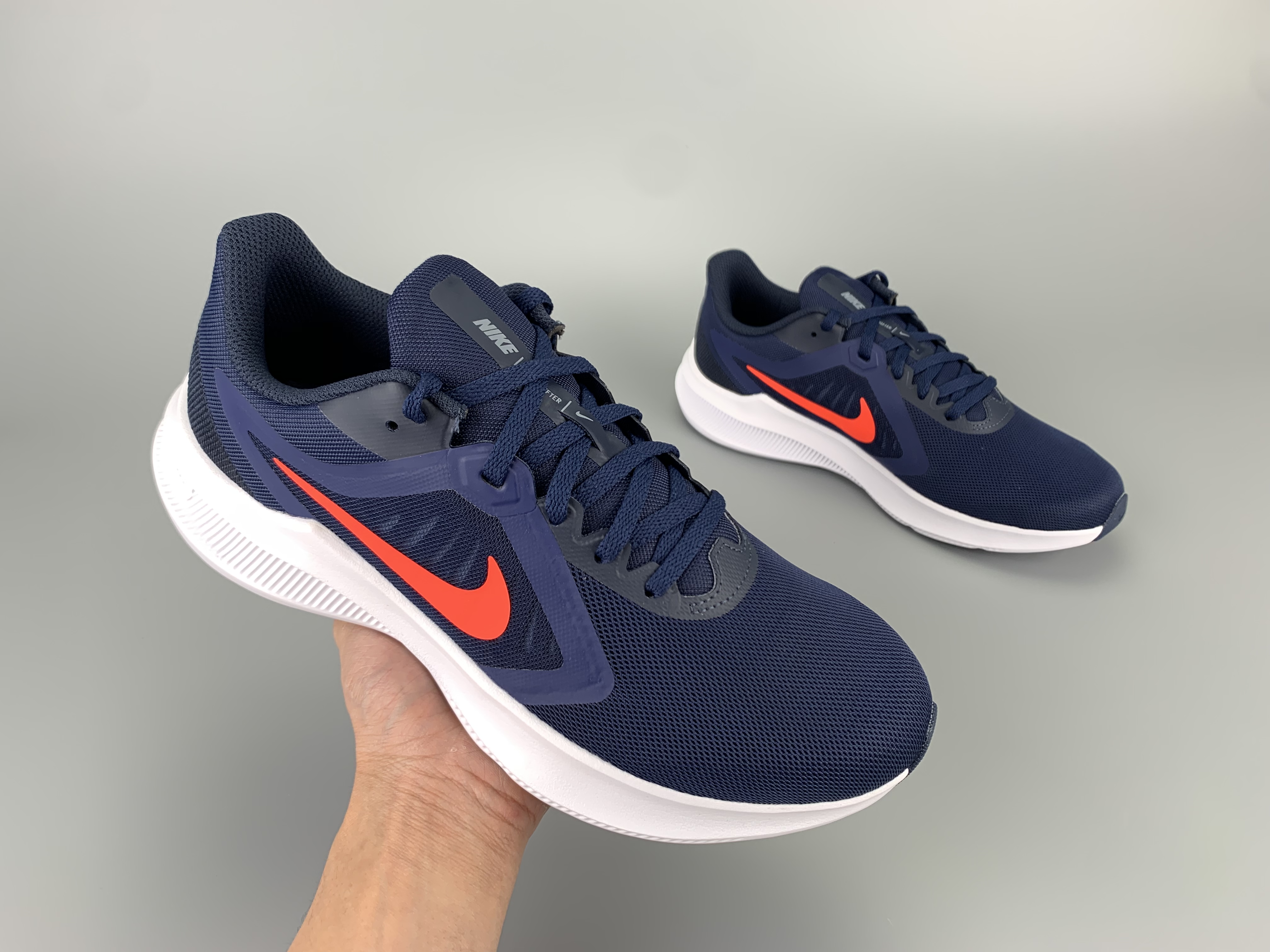 New Men Nike Air Zoom Pegasus 10 Sea Blue Red White Running Shoes - Click Image to Close